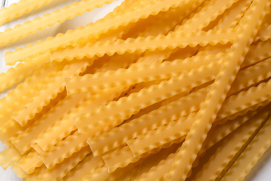 Mafalde, tipica pasta prodotta a Napoli, Cibo Italiano 