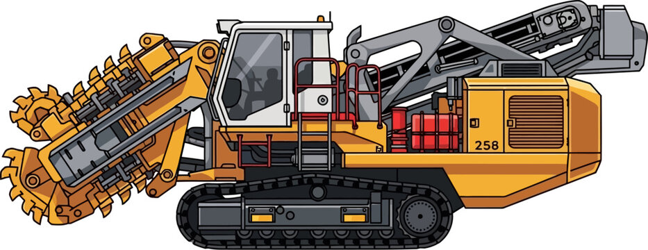 Massive chain ditcher for industrial utility work