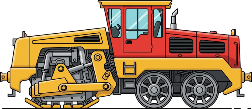 Side boom pipelayer installing pipeline for energy infrastructure