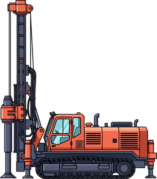 Tracked piling rig for foundation drilling and construction