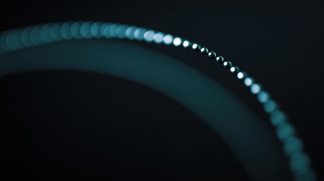 parabolic. A minimalist parabolic arc of glowing dots against a dark background. product launch decks, UI/UX mockups, designed for product launches and innovation pitches, used by PR specialists.