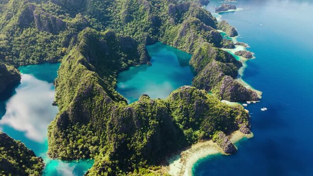 Epic lagoons of Coron Island Protected Area Palawan Philippines tropical sea