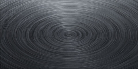 Fototapeta premium Textured brushed metal background with radial pattern, dark gray metallic surface, abstract industrial backdrop, steel texture, circular concentric circles, polished