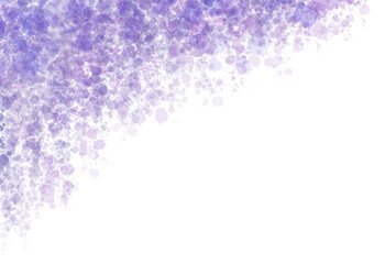 Watercolor Wisteria flower background, hand-painted Japanese-style Fuji header frame-300dpi- © URU