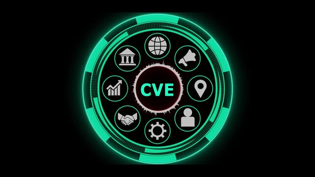 Cve animation with business icons motion