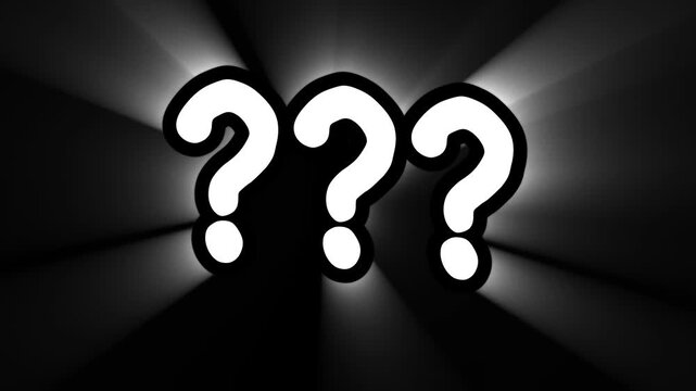 Question Mark Animation in 4K &ndash; Icon Loop for FAQ and Inquiry Concepts