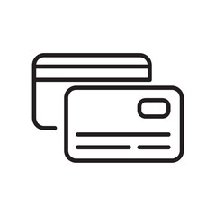 Obraz premium Minimal credit card line icon representing digital payments, financial transactions and banking services