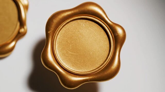 Premium golden wax seal representing quality, authenticity, and luxury branding. Ideal for official documents, invitations, or digital certificates to build trust, credibility, and signify excellence.