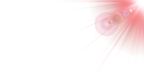 Red light lens and spotlight spark for stadium lighting. PNG red light effect reflections. Neon illumination, shiny stars, and glowing sparks on transparent background for designers. © Felicety