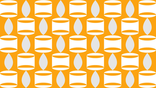 Abstract Candle Flame Pattern on Yellow vector illustration