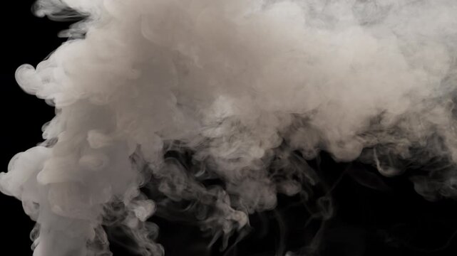 Dense Fire Smoke Clouds Part 2 Emergency Disaster Flame Fog Effect Transparent 4K