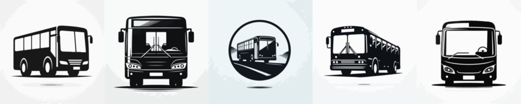 Vector silhouette of a bus