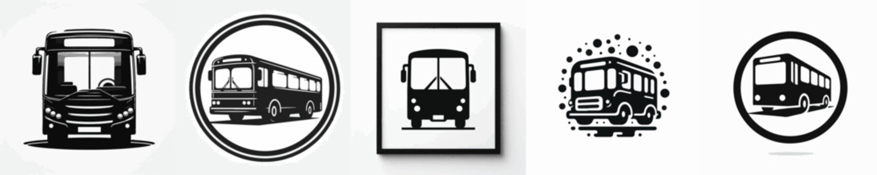 Vector silhouette of a bus
