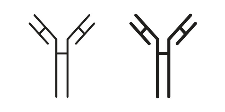 Antibody icon for mobile application, button and website design.