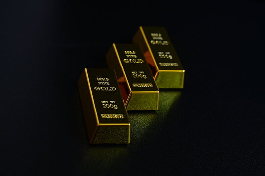 Stacked Gold Bullion Bars Representing Wealth and Investment