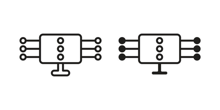 data streaming icon for mobile application, button and website design.