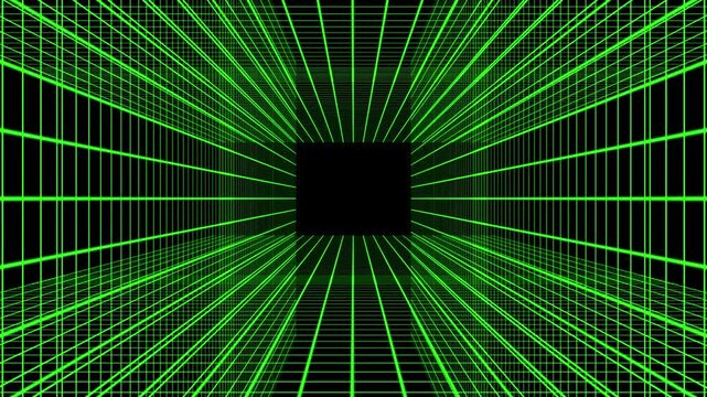 80s Synth Grid Background - Movie Concept - Green