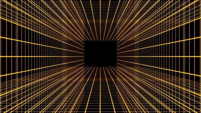 80s Synth Grid Background - Movie Concept - Yellow
