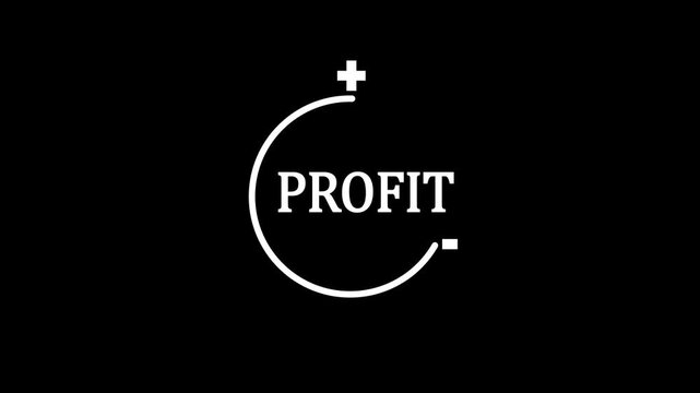 Animated virtual download icon progress for increasing profit added to business product and service. Growth profit, increase profit, value added.