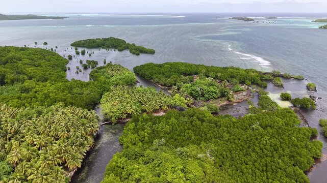 Micronesia Pohnpei Nan Madol Ancient Ruins Lost City Oceania Pacific Aerial Drone 4K