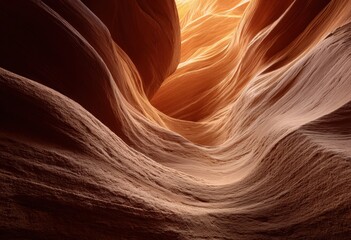 Obraz premium Antelope Canyons Flowing Sandstone - A Dance of Light and Shadow.