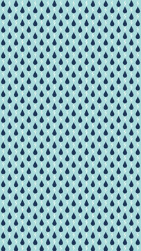 Seamless Pattern of Dark Blue Rain Drops on Light Blue Background vector illustration