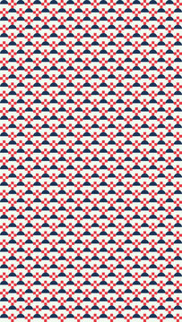 Geometric Pattern in Red White and Blue vector illustration