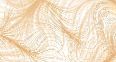 Elegant abstract design featuring flowing golden lines on a soft white background. A versatile...