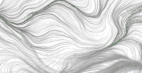 Obraz premium Abstract design with flowing lines and scattered points, evoking a sense of movement and connection. Perfect for modern