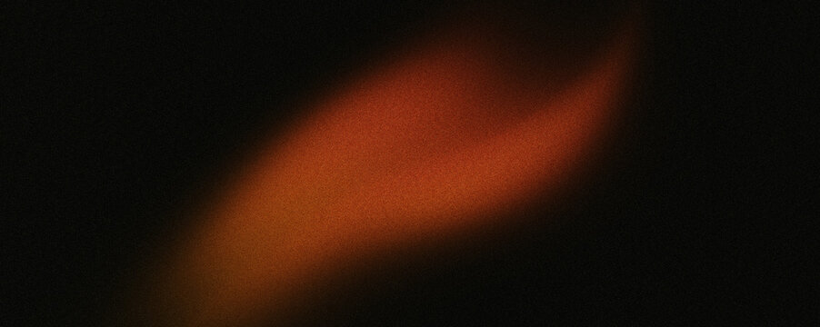 Dark orange grainy gradient background, with abstract noise texture modern wide banner header black backdrop with copy space for poster design