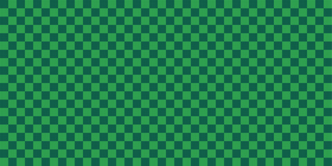 Green Checker Seamless Pattern. Geometry Green White Checkerboard Background. Monochrome Grid Vector Bg Print. Retro Grid Seamless Pattern for Trendy Design, Textile, Packaging. Spring Texture