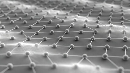 Fototapeta premium Ultra Detailed Macro Visualization of Engineered Nanostructured Molecular Lattic