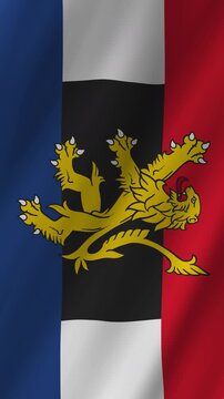 Vertical Benelux Flag Animation: 4K European Integration Union Motion Graphic