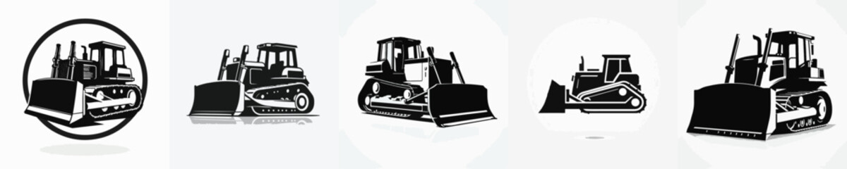 Vector silhouette of bulldozer © FirdianKrisna