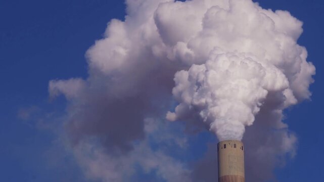 air pollution smoke in chimney factory industrial waste