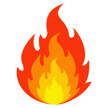 Fire emoji vector symbol sign in flat style. vector illustration of flame	
