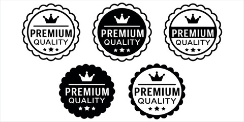 Obraz premium Elegant collection of premium quality badges featuring gold and black designs, ideal for branding, certificates, awards, and marketing materials. High contrast and professional appearance.