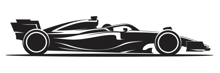 Naklejka premium Formula 1 racing car vector, dynamic motion blur, high-speed racing graphic, automotive sport illustration, fast car design vector