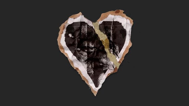 A drag and drop symbol with alpha in a grunge torn creased up paper and card style that folds out in to place with worn aged effects and paper tears.
