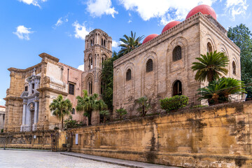Fototapeta premium San Cataldo and Santa Maria dell'Ammiraglio Churches in Palermo