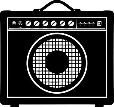 Guitar Amp Silhouette Vector Illustration
