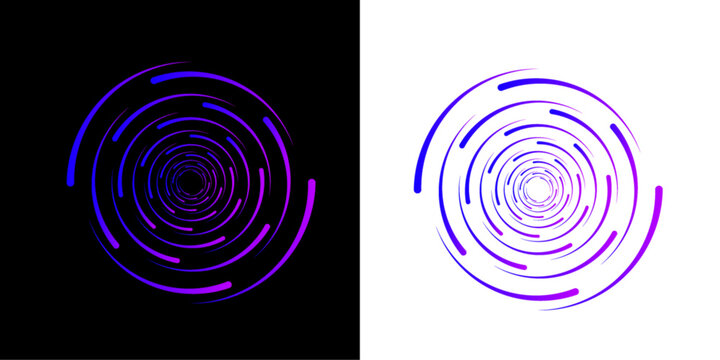 Halftone dotted circle with smooth gradient and fade effect vector