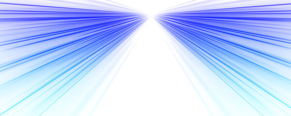 Bright blue speed trail with gradient glow, flowing motion and smooth light flow png © longstock