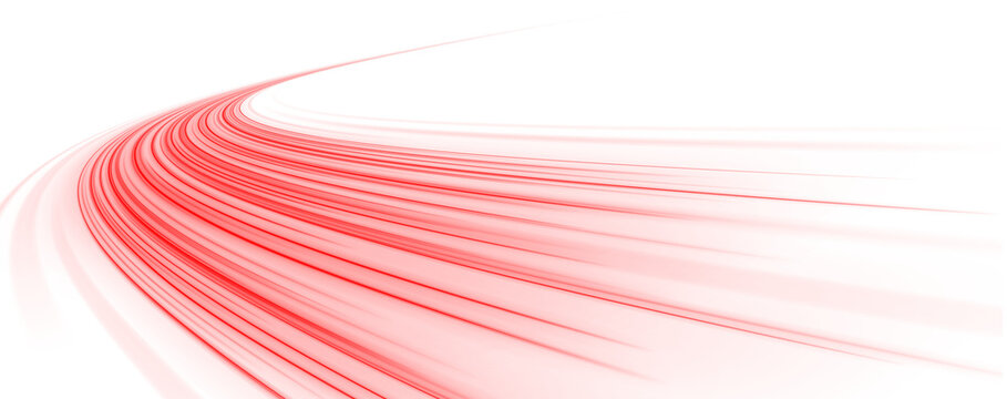 Red and orange neon racing track with glowing edges and fast motion streaks png