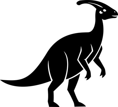 vector illustration of a parasaurolophus