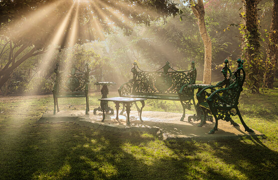 Vintage wrought iron garden furniture