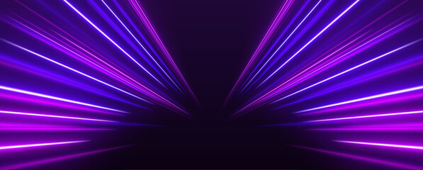 Dynamic multicolor motion trail with luminous glow, smooth transitions and fast movement vector © longstock