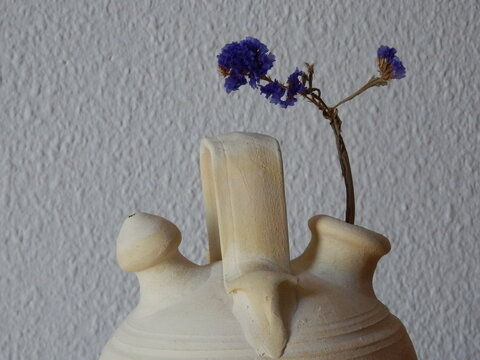 botijo con flores.