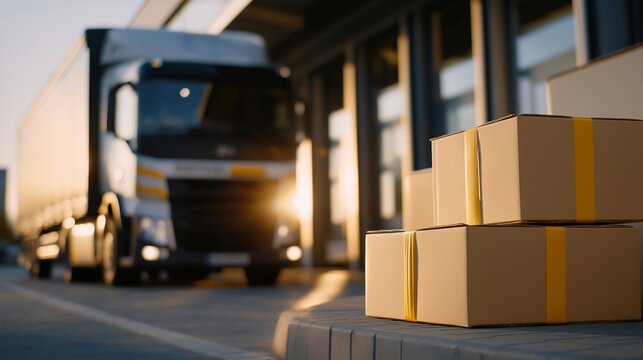 Cross-docking facility showing incoming shipments being immediately sorted and transferred to outbound trailers without warehouse storage for faster e-commerce delivery, ideal for logistics