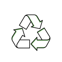 Obraz premium Recycling symbol made of arrows.